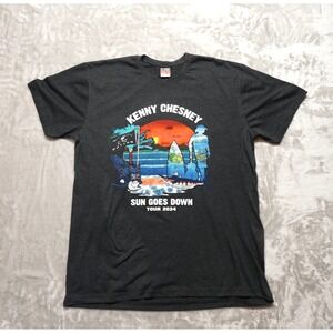 Kenny Chesney Sun Goes Down  T Shirt 2024 USA Tour Tee Black Men's Size L